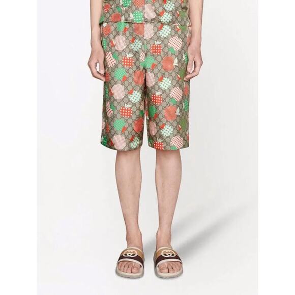 NWT Gucci Silk Apple Shorts Size 46 - Picture 3 of 16